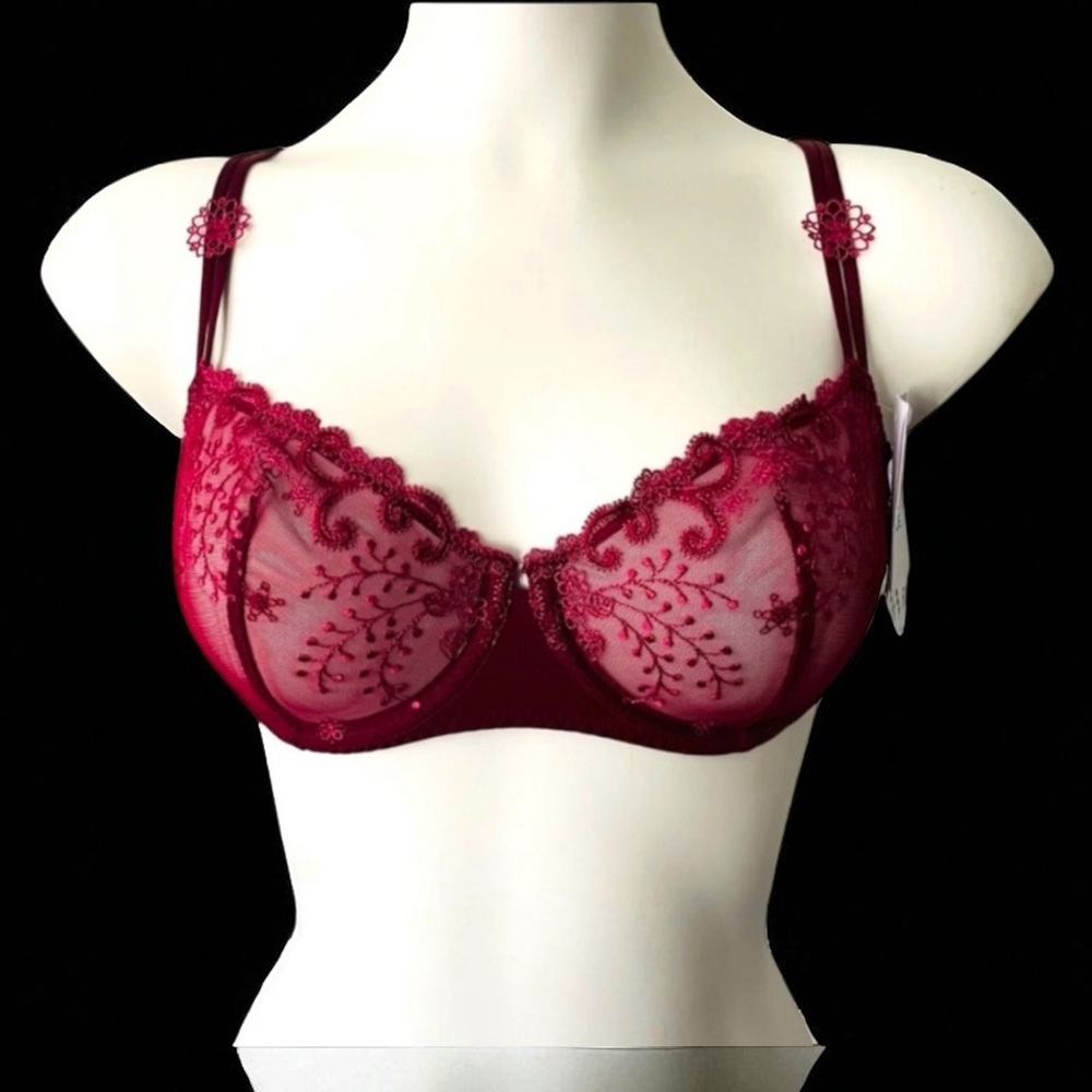 SIMONE PERELE DELICE SHEER DEMI BRA SIZE 36 B